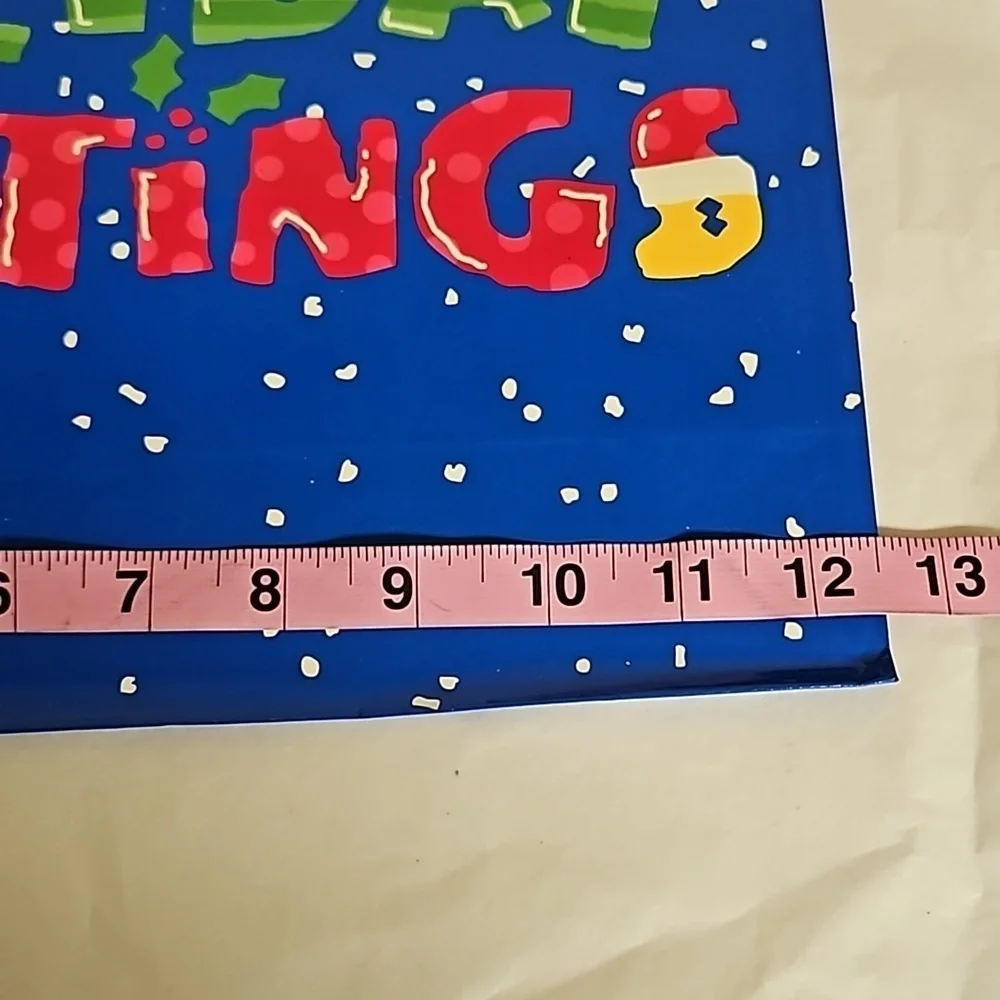 Holiday Gift Bags Rugrats Poinsettias Greetings Bundle of 11 - Picture 13 of 14